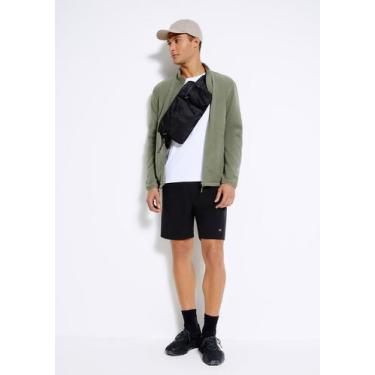 Imagem de Bermuda Esportiva Masculina Com Recorte - Hering, P, Preto