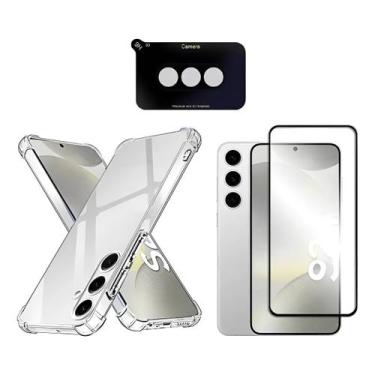 Imagem de Kit Película 3D + Capa Transparente + Película de Câmera para Samsung 
