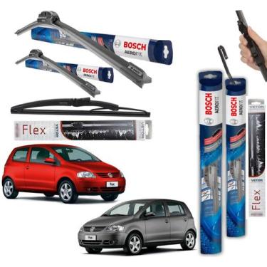 Imagem de 2 Palheta Limpardor Parabrisa Dianteiras Bosch 1 Traseira Vetor Fox 20