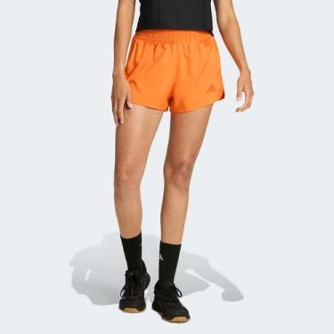 Imagem de Shorts Adidas Pacer High Feminino Laranja, M