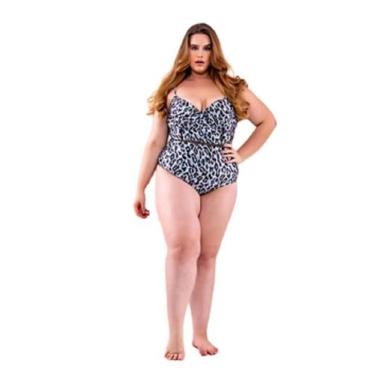 Imagem de Maio Body Plus Size Estampado Oncinha Papilloo, 48