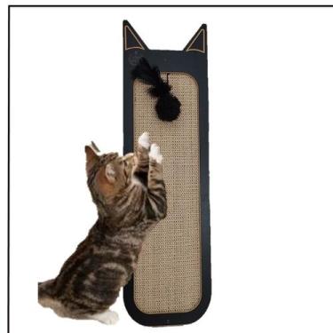 Imagem de Arranhador De Parede P/ Gato Em Sisal Forma Lúdica São Pet, Preto