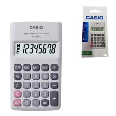 Imagem de Calculadora De Bolso Casio Branco Visor Grande HL-815L-WE, Branco