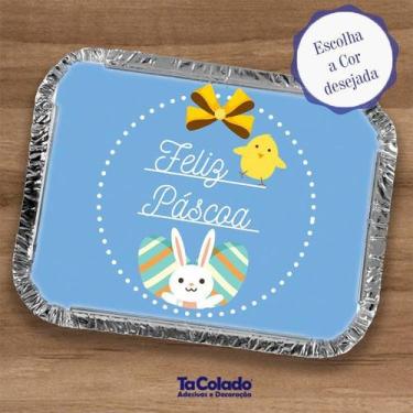 Imagem de Adesivo Personalizado para Marmita Páscoa - TaColado, Azul