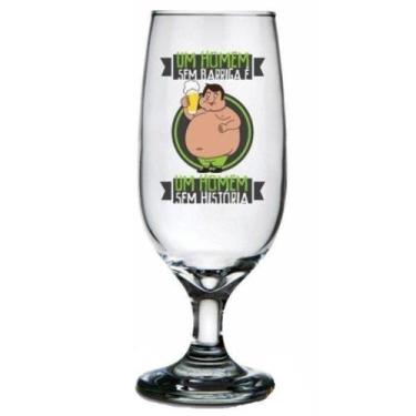 Imagem de Taça Vidro Cerveja Chopp Modelos Variados 300ml - Brasfoot, Um homem s