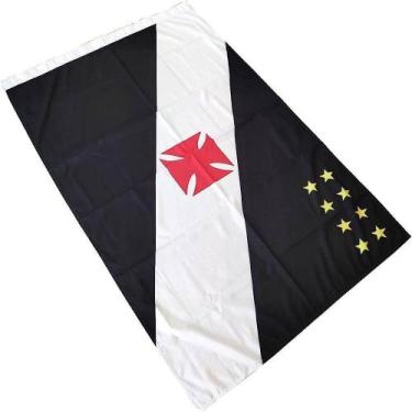 Imagem de Bandeira Torcedor Licenciada Vasco 2 Panos (1 Face) - JC Flâmulas e Ba