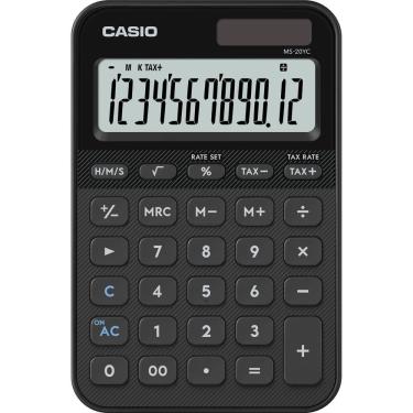 Imagem de Calculadora de Mesa Casio MS20YC 12 Dígitos Visor Grande Cristal Líquido 1 Unidade Preto