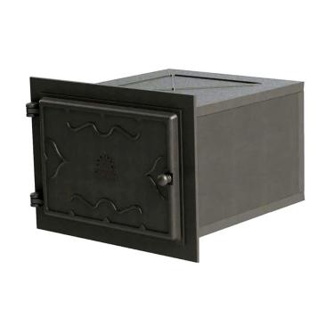 Imagem de Forno de Ferro Fundido a Lenha Libaneza Forte g com Duas Grelhas Regulaveis Preto 51x45,5x30,5cm