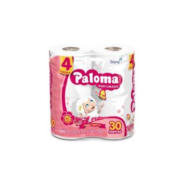 Imagem de Papel Higiênico Paloma Folha Simples Perfumado Fardo 64 Rolos 30m Cada
