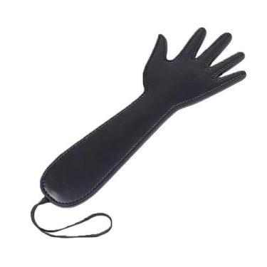 Imagem de Chibata Luxo em Couro PU com Formato de Mão - 29,5 cm