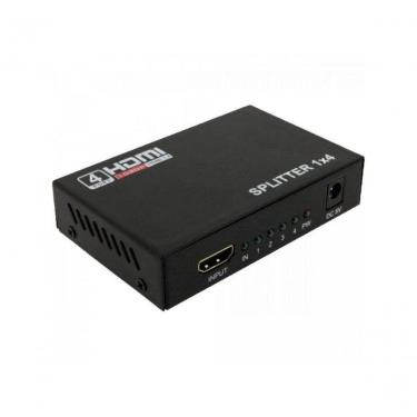 Imagem de Divisor Hdmi Storm 1 Entrada X4 Saídas para Conectar uma Fonte em Quatro Telas Hdmi Preto