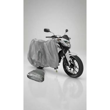 Imagem de Capa Moto Impermeável Proteção UV P/M Prateada - Congratulations Store