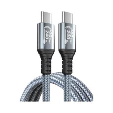 Imagem de Cabo USB4 240W USB C Para C 40Gbps Thunderbolt 4 8K@60Hz Para MacBook 