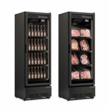Imagem de Cervejeira Vertical Gelopar GCBC45CB 445L Vidro Duplo All Black Preto 