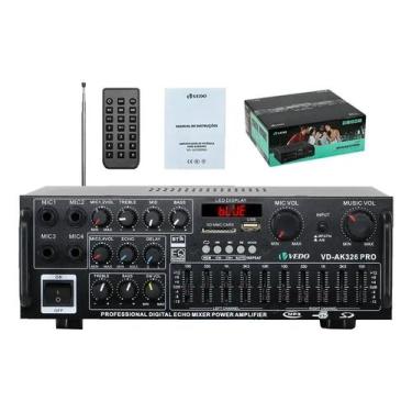 Imagem de Amplificador Estéreo 2.1 Rms 150w2 Vedo Potência Máxima 400w2 Subwoofe
