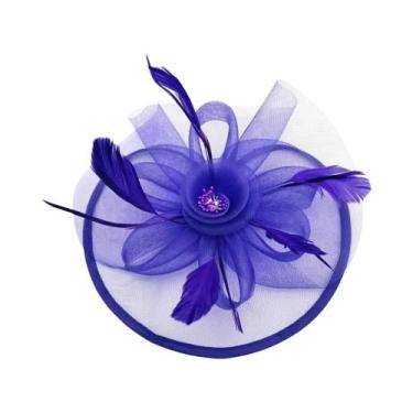 Imagem de Fascinators Femininos Estilo Kentucky Derby Anos 50, Com Véu Gaiola De