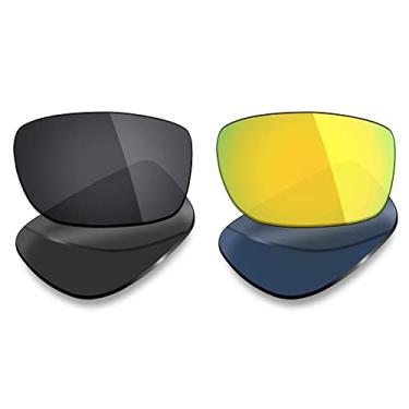 Imagem de 2 pares de lentes polarizadas de substituição da Mryok para óculos de sol Oakley Splinter – Opções