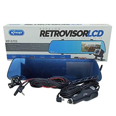 Imagem de Espelho Retrovisor Knup KP-S103 LCD com Câmera Frontal e de Ré e Gravação de Trajeto