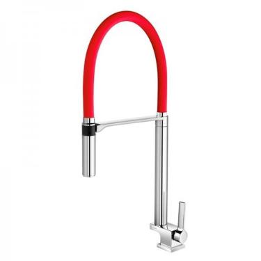 Imagem de Torneira Docol Doc 738979 de Bancada Cromada e Vermelha