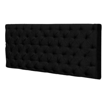 Imagem de Cabeceira Painel Cristal Cama Box Solteiro 90cm Suede Preto