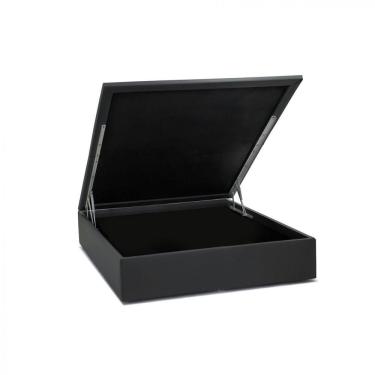 Imagem de Base Baú Physical Corino Casal 138x188x39cm Ortobom Cinza