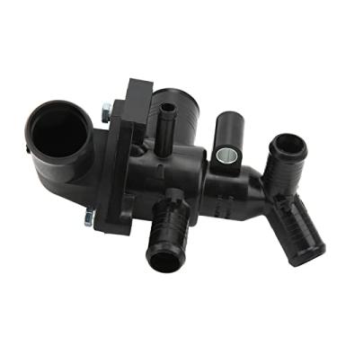 Imagem de 1432394, Carcaça do termostato do motor Estrutura de termostato ABS preto resistente ao desgaste que pode suportar altas temperaturas