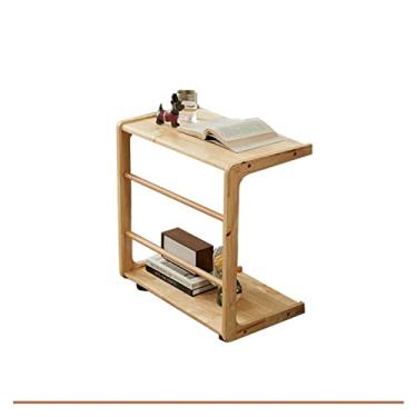 Imagem de Mesa lateral Mesa de canto moderna minimalista mesa de canto mesa pequena sofá de cabeceira doméstico móvel em forma de C pequena mesa de centro mesa de chá mesa de centro (estilo: B)