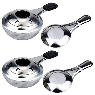 Imagem de Tingpai Queimador de aço inoxidável -forno ajustável de 2 peças pa mochila ao ar livre piquenique caminhada acampamento ou forno doméstico pa fondue hot-pot