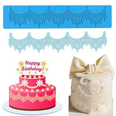 Imagem de 36,81 cm para assar joias Fondant renda açúcar tapete de silicone molde de decoração de bolo de casamento chandelilac comestível renda em relevo ferramentas de artesanato para decoração de topo de cupcake Anyana