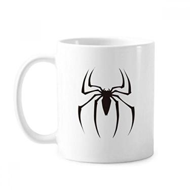 Imagem de Caneca de cerâmica com ilustração de aranha, inseto, preta, cerâmica, xícara de porcelana de café