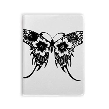 Imagem de Caderno de capa macia estilo chinês borboleta com asas florais