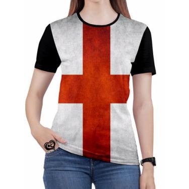 Imagem de Camiseta Inglaterra Feminina Reino Unido Blusa - Alemark