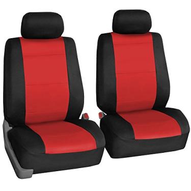 Imagem de FH Group FB083RED102 Red-Half Neoprene Capa de assento concha Airbag compatível