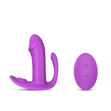 Imagem de Vibradores 9 Modos Ponto G Estimulador Clitóris Anal Com Controle Remoto Sem Fio Brinquedos sexuais Zatla Shop (Roxo)