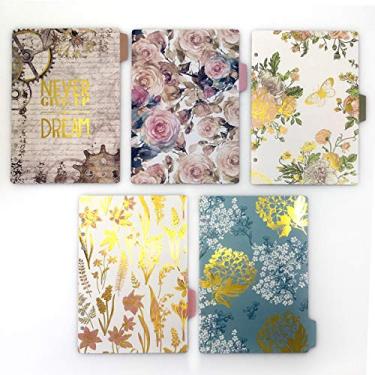 Imagem de Plástico A5/A6 de 21,6 cm. Capa com 6 furos. Pasta de arquivo com anel redondo para protetores de folhas soltas (Divider Paper Never Give Up, A5/21cm*15cm/8.5 Inch)