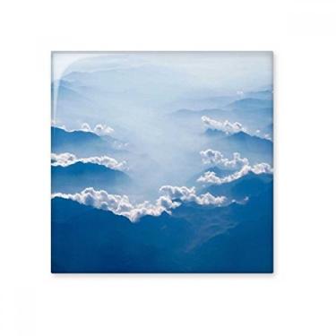 Imagem de Nuvens Azul Céu Branco Arte Déco Presente Fashion Cerâmica Azulejo Brilhante Decalque Pedra Adorna de Tijolos