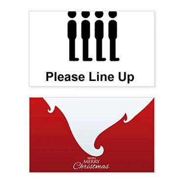 Imagem de Please Line Up Black Symbol Holiday Holiday Merry Christmas Congrats Card Christmas Letter Message