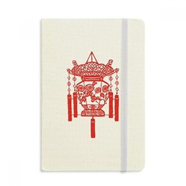 Imagem de Caderno de papel chinês Lantern com estampa vermelha, capa dura em tecido oficial