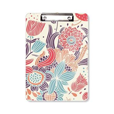 Imagem de Folha Bud Flower Tinta Prancheta Pasta Pasta de Escrita Placa de Apoio A4