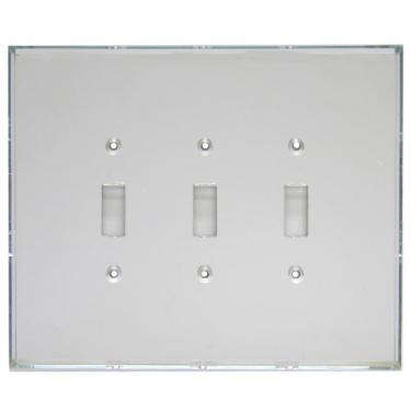 Imagem de Placa de interruptor de acrílico triplo GlassAlike