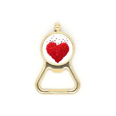 Imagem de Chaveiro em aço inoxidável com formato de corações vermelhos para o Dia dos Namorados