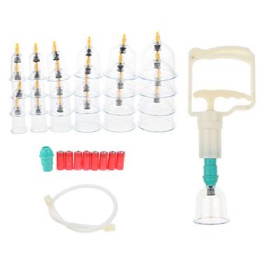 Imagem de kowaku Conjunto de 24 peças de ventosas de acupuntura anti-celulite com aparato de vácuo removível