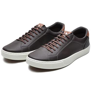 Imagem de Sapatenis Masculino Solado PVC Palmilha Gel Espumado Cadarço Elastico Moda Casual Confortavel Tamanho:39;Cor:Marrom;Gênero:Masculino;Departamento BS:Esporte