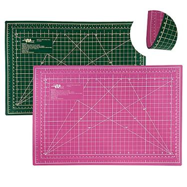 Imagem de Base Mesa Apoio De Corte A3 45x30 Duas Cores Verde E Rosa