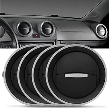 Imagem de Kit Difusor de Ar Gol Voyage Saveiro G5 G6 Borda Prata Botão Prata