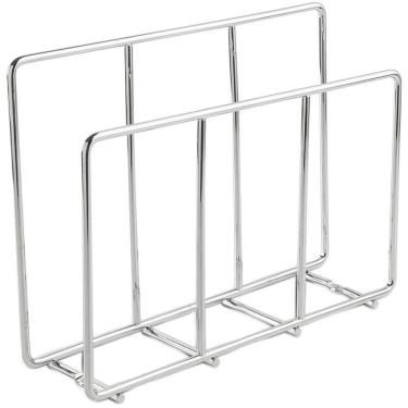 Imagem de Suporte para Tábuas de Carne Corte Organizador Aramado para Cozinha Cromado Masutti