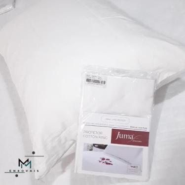 Imagem de Capa Para Travesseiro Impermeável 200 Fios Com Zíper Cotton Branco - J