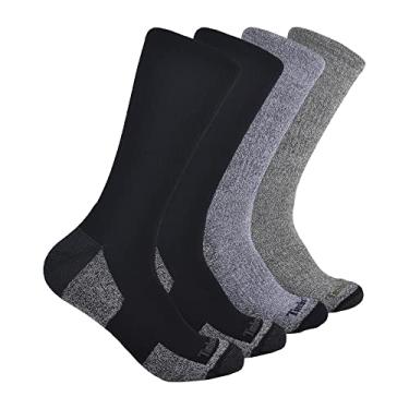 Imagem de Timberland Pacote com 4 meias masculinas confortáveis, Preto, Tamanho Único
