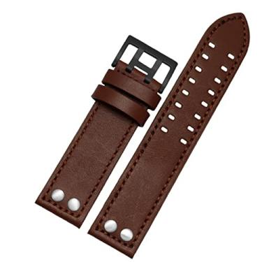 Imagem de Pulseira de relógio de couro pulseira de pulso 20mm 22mm banda para hamilton aviação h77755533 h77616533 couro genuíno masculino pulseira de relógio