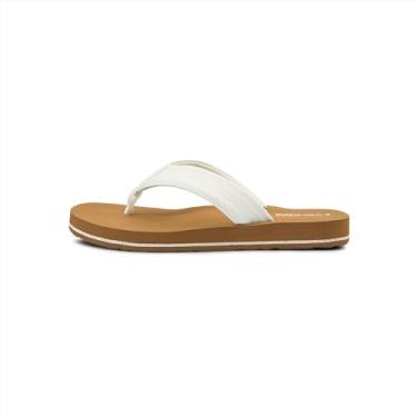 Imagem de Volcom Sandália feminina Boyfriends Thong Flip Flop, Branco, 6